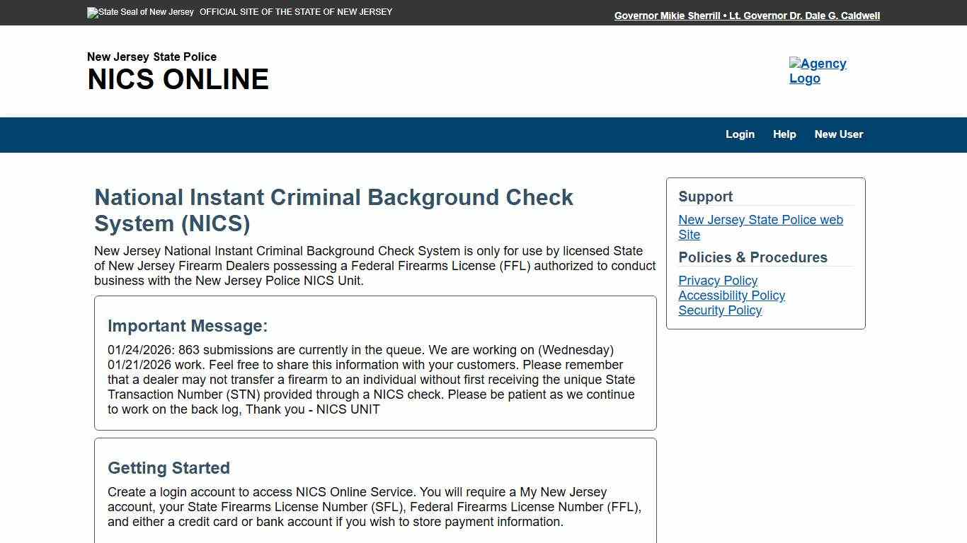National Instant Check System
